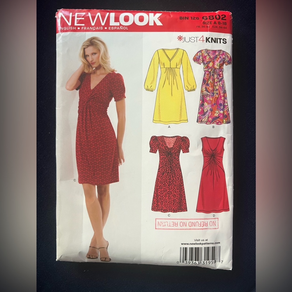 New Look 6802 Sewing Pattern